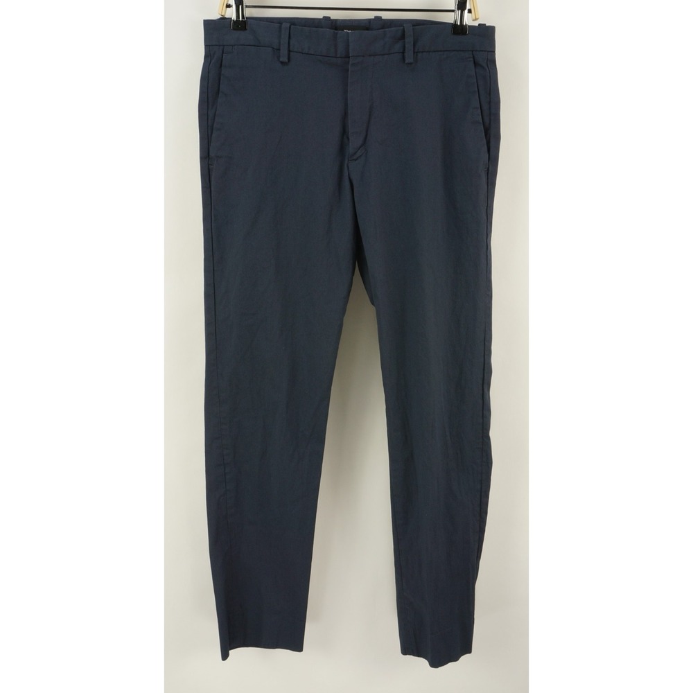 Theory Zaine Ice Cotton Twill Trouser Pants Men's 33 x 30 Blue Stretch Cotton